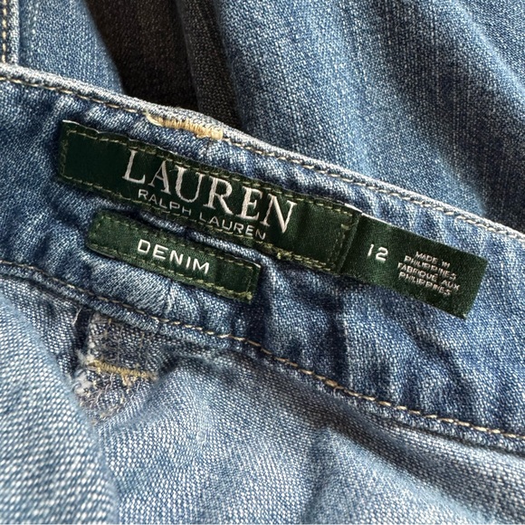 Vtg 90s LAUREN Ralph Lauren | Maxi Denim 5 Pocket Jean Skirt - Picture 5 of 5